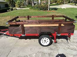 My Harbor Freight Trailer Project Finished I Wanted To Ensure That No Items Would Fall Out T Utility Trailer Harbor Freight Utility Trailer Landscape Trailers