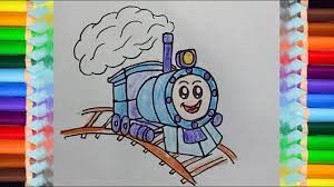 In this lesson we use many straight lines without a ruler, but feel free to use a straight edge if you want. How To Draw A Train Cute And Easy Train Drawing And Coloring Pages Youtube