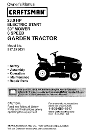 I need diagram on how to replace deck belt on john deere gt235 mower. Craftsman 23 0 Hp 917 275031 Owner S Manual Pdf Download Manualslib