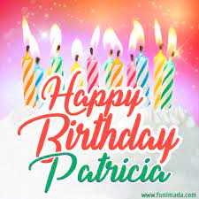 » in this section, you can choose to view and download your favorite pictures birthday congratulations with name patricia. Happy Birthday Gif For Patricia With Birthday Cake And Lit Candles Download On Funimada Com