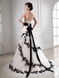 30 Black And White Wedding Dresses Combination Mermaid Strapless Chapel Train Black W Black White Wedding Dress Lace Dress Black Short Black Wedding Dresses