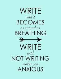 Write Until It Becomes As Natural As Breathing Etsy Writing Quotes Writing Posters Writing Life