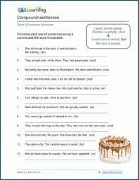Knowing how to combine sentences is essential when writing. Writing Compound Sentences Worksheets K5 Learning