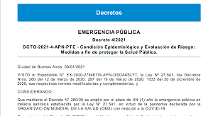 El decreto con las restricciones para los distritos más castigados por la segunda ola de coronavirus el dnu incluirá menciones a los artículos 205 y 239 del código penal. Se Publico El Dnu Que Define Las Nuevas Restricciones Para Frenar El Avance Del Coronavirus El Economista