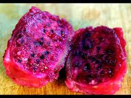 Inside, it had a bright red flesh with lots of seeds. How To Cut And Eat Cactus Fruit Prickly Pear Youtube