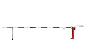 Charakteristisch sind die akzentfarben rot und weiß.2. Schlagbaum Wes 41 Mit Verstellbarem Gegengewicht Rot Weiss Zum Aufdubeln Mit Gefederter Pendelstutze Von Horizontale Drehschranken