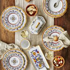 Bottom 7 7/8 length 4 width top 6 5/8 length 3 1/4 width both together 2. Nova Deruta 16 Piece Dinnerware Set Sur La Table