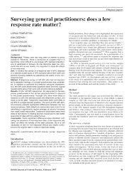 Time for lunch, emily's mom called. Pdf Surveying General Practitioners Does A Low Response Rate Matter