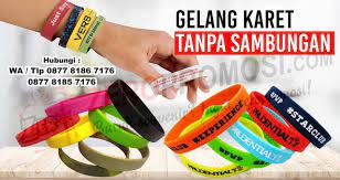 Jual Gelang Karet Promosi Rubber Wrist Band Gelang Tanpa Sambungan Gelang Karet Karet Band
