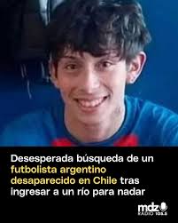 🚨 Buscan a joven futbolista argentino desaparecido en un río de Chile  Gonzalo Abraham Carillo, futbolista argentino de 20 años y oriundo de  Comodoro Rivadavia, es intensamente buscado en Río Bueno, Chile,