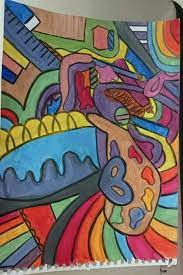 الرسم التجريدي للطالبه بسمه منشي بالصف السادس الابتدائي art stuff to buy