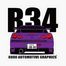 30psi and 500kw at all four wheels. Nissan Skyline R34 Gtr Purple Version Framed Art Print By 8800ag Redbubble