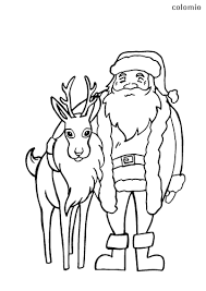 Santa claus christmas winter santa claus and reindeer. Reindeer Coloring Pages Free Printable Reindeer Coloring Sheets