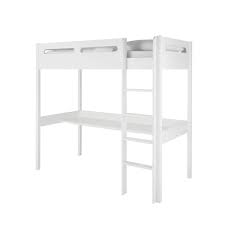 Le lit mezzanine est à la fois pratique et design. Lit Mezzanine Avec Bureau En Pin Blanc Galaxy Maisons Du Monde