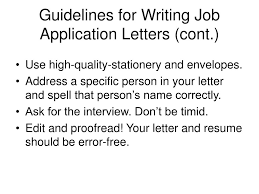 Ppt Guidelines For Writing Job Application Letters Powerpoint Presentation Id 1299531