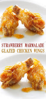 Chicken wings with orange sriracha glaze are on the menu today! Marmalade Glazed Chicken Wings