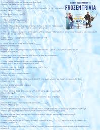 Free Frozen Trivia Questions And Frozen Coloring Sheet