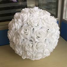 Our kissing pomander balls come in silk, foam, or greenery styles! Silk Flower Ball 16 40cm Big Size Kissing Balls Artificial Encryption Rose Ornament For Wedding Festival Celebration Birthday Decoration