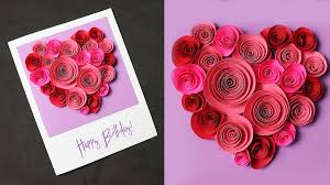 You can buy ink stamps with alphabet letters or different designs to press onto the front of your card. Beautiful Birthday Greeting Card Idea Pop Up Rose Heart Diy Birthday Card 5 Steps Instructables
