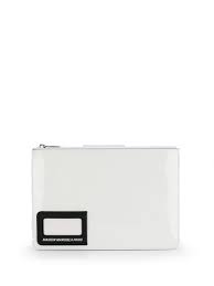 Maison Margiela Logo装饰手拿包 Maisonmargiela Bags Patent Clutch Hand Bags Maison Margiela Luggage Tags Leather Luggage Tags