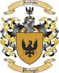 Coat of arms of warriors. Acevedo Family Crest From Portugal By The Tree Maker