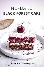 No Bake Vegan Black Forest Cake Gluten Free Vancouver With Love Recipe Raw Vegan Cake Vegan Gluten Free Cake Raw Chocolate Cake