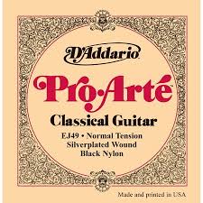 daddario ej 49 pro arte black acoustic nylon strings