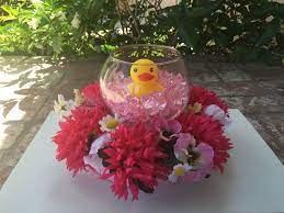 Duck Floral Centerpiece Baby Shower Baby Shower Duck Rubber Ducky Baby Shower Flower Baby Shower Theme