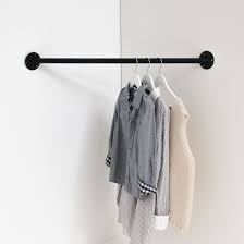 Portant Barre D Angle Mural Bliska Finition Indus Amenagement Interieur Placard Tringle Vetement Penderie Murale