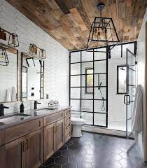 This design by brandi hines, via houzz, shows that kids' bathrooms can be just as fun and beautiful. Trendy Blend Industrial Farmhouse Style Interiors Make A Brilliant Impact