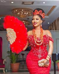 Luxurious Traditional Wedding Outfits For Couple Red Bridal Etsy In 2021 Nigerian Wedding Dresses Traditional Traditional Wedding Attire African Wedding Attire