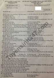 Thí sinh sẽ được cho đoạn văn/đoạn thơ cùng 4 câu hỏi được sắp xếp theo cấp độ nhận biết, thông hiểu, vận dụng, vận dụng cao. Ä'á» Thi Thá»­ Tá»'t Nghiá»‡p Thpt 2021 Mon Ä'á»‹a Sá»Ÿ Gd Ninh Binh