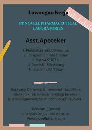 Pencarian terkait lowongan asisten apoteker. Lowongan Kerja Apoteker Bandung