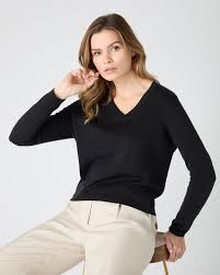 Women's Black Cashmere Jumpers | N.Peal UK