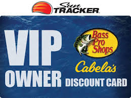 May 11, 2021 · one (1) signature outdoor adventure or experience trip which will be awarded as one (1) bass pro shops/cabela's gift card in the amount of $5,000. Sun Tracker Vip Owner Discount Card
