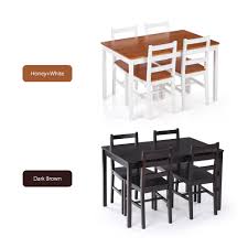 Enjoy affordable prices, and free shipping on all orders! Ikayaa Dining Table Set Modern Kitchen Table With 4 Chairs Home Dining Room Furniture Home Kitchen Table Chair Sets