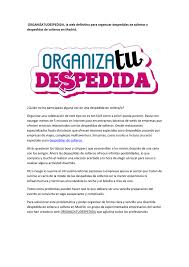 We did not find results for: Como Organzanizar Una Despedida Despedida De Soltera Y Solteros