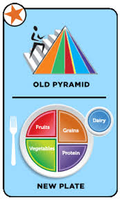Myplate is the current nutrition guide published by the usda's center for nutrition policy and promotion, a graphic depicting a place setting with a plate and glass divided into five food groups. Myplate Food Guide