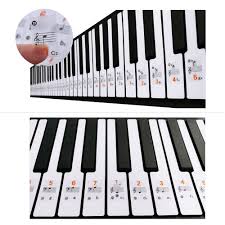 us 1 33 40 off transparent 37 49 61 electronic keyboard 88 key piano stave note sticker notation version sheet music for white keys in electric