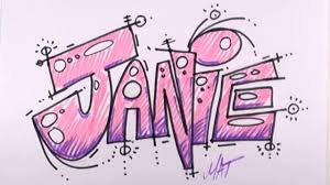 Graffiti Writing Janie Name Design 24 In 50 Names Promotion Com Imagens Grafite Letra Letras Drawing