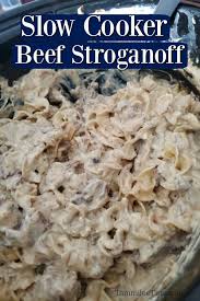 Easy Crock Pot Beef Stroganoff Recipe In 2020 Beef Stroganoff Crockpot Slow Cooker Beef Stroganoff Beef Stroganoff