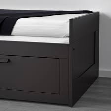 Brimnes Lit Banquette 2p Struct Matelas Noir Husvika Ferme 80x200 Cm Ikea In 2020 Ikea Bed Bedbank Lades