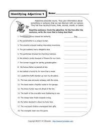 Identifying Adjectives 4 3rd Grade Adjective Worksheets Adjective Worksheet Adjectives Third Grade Worksheets For Grade 3
