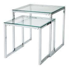 A vendre cause double emploi table salon gigogne métal et verre neuve de chez maison du monde. Tables Gigognes En Verre Et Metal Lexington Maisons Du Monde