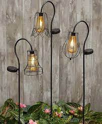 Solar Cage Stake Light With Edison Bulb Outdoor Lighting Landscape Outdoor Solar Lights Outdoor Lighting