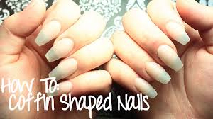 Once painted with the right glue or decorated with colorful decorations. How To Coffin Shaped Nails Youtube