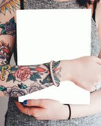 This beautiful magazine mockup is a free download. Free Magazine Mockup Held By A Tattooed Woman Download