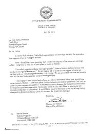Address written correspondence to dear mr and their surname. Letter From The Mayor Of Boston To The President Of Chick Fil A Imgur