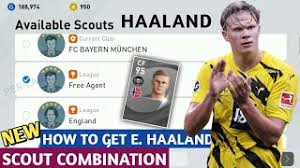 Pro evolution soccer database and kit creator follow us on instagram. How To Get Erling Haaland In Pes 2021 Mobile Scout Combination Haaland Pes 2021 Youtube