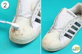 How To Clean Adidas Superstar The Right Way Fab How Adidas White Shoes White Leather Sneakers Clean White Leather Shoes